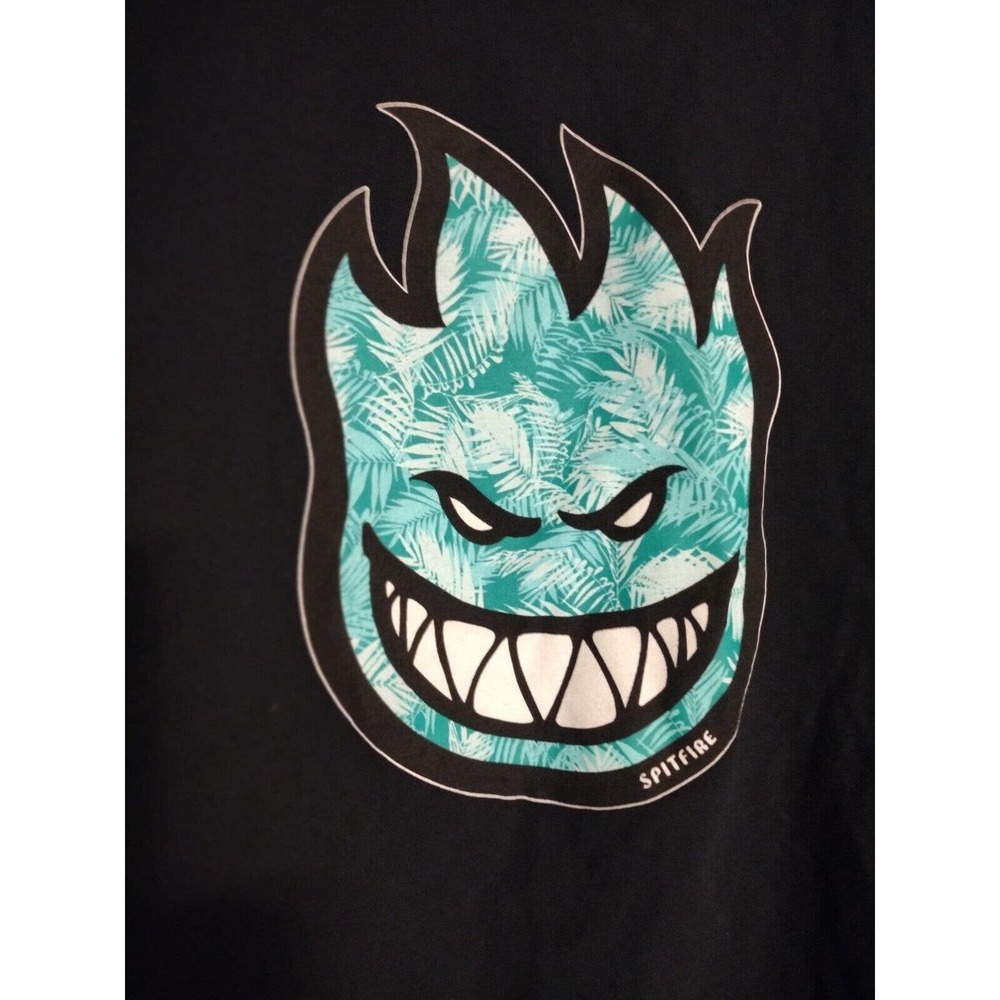 Blue Spit Fire Graphic Tee Youth XL